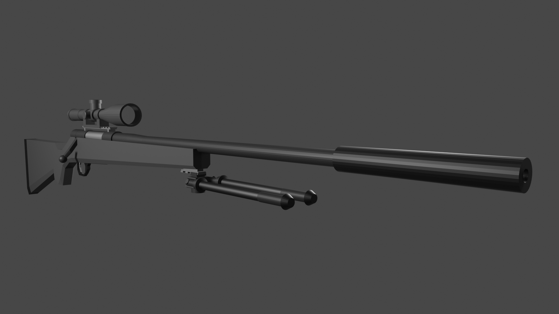 Low Poly R700 Sniper Rifle preview image 1